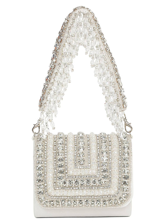 MINI EMBELLISHED CLUTCH (WHITE)
