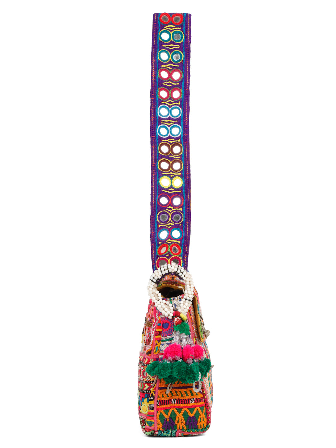 Bohemian Bags- Yellow and Pink Zari Handwork