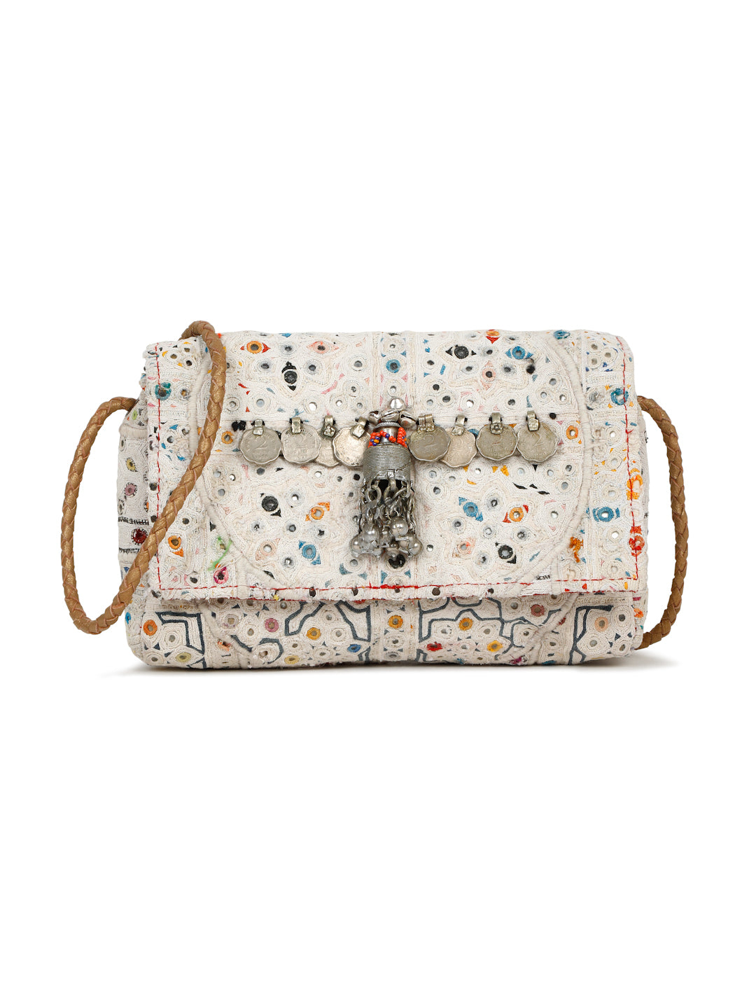 Bohemian Mini Clutch- White