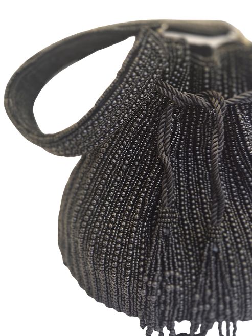 Noir black Beaded Potli