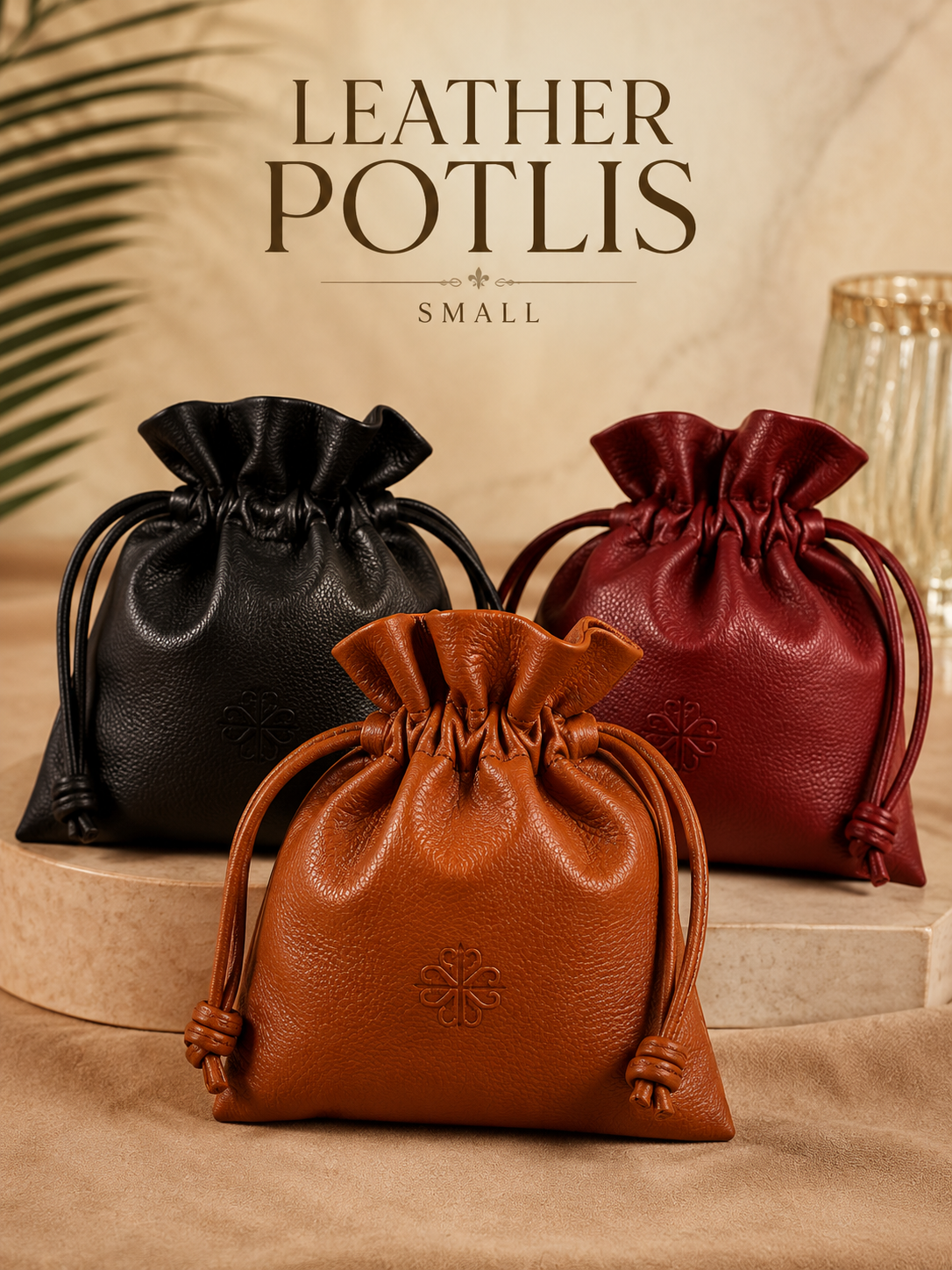 Leather Potlis - Small