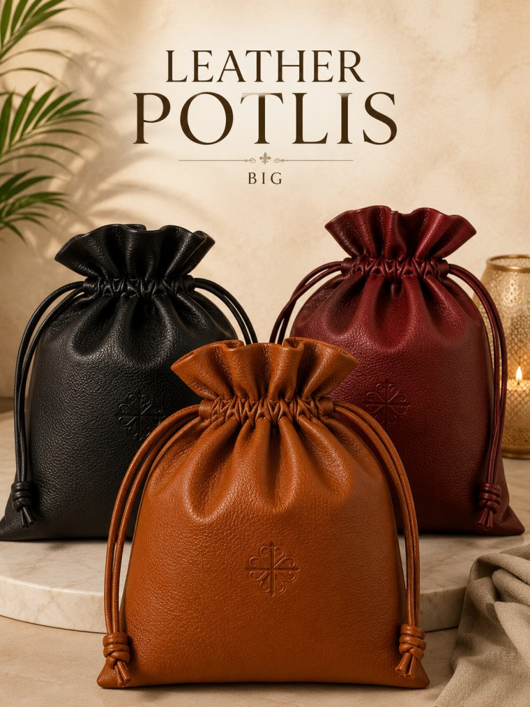 Leather Potlis - Big