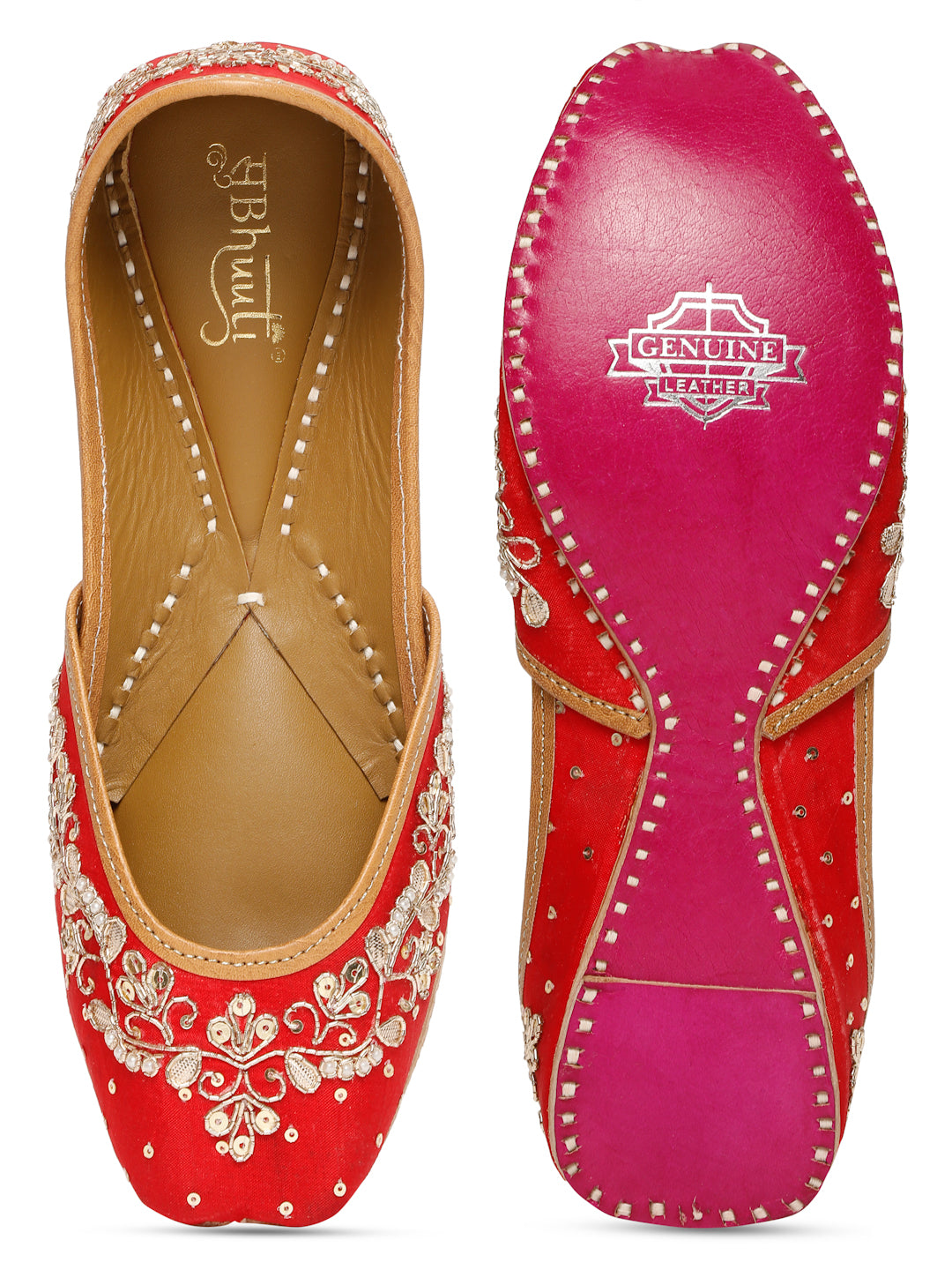 SCARLET EMBELLISHED JUTTI