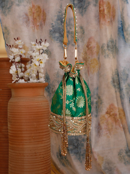 Alankar Green Banarasi