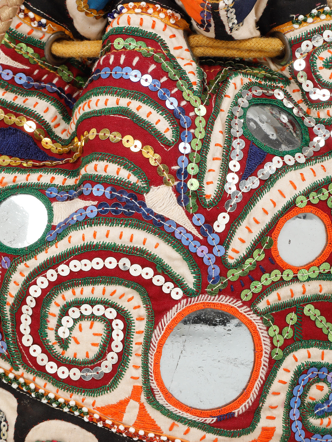 Bohemian Applique sequins work Potli