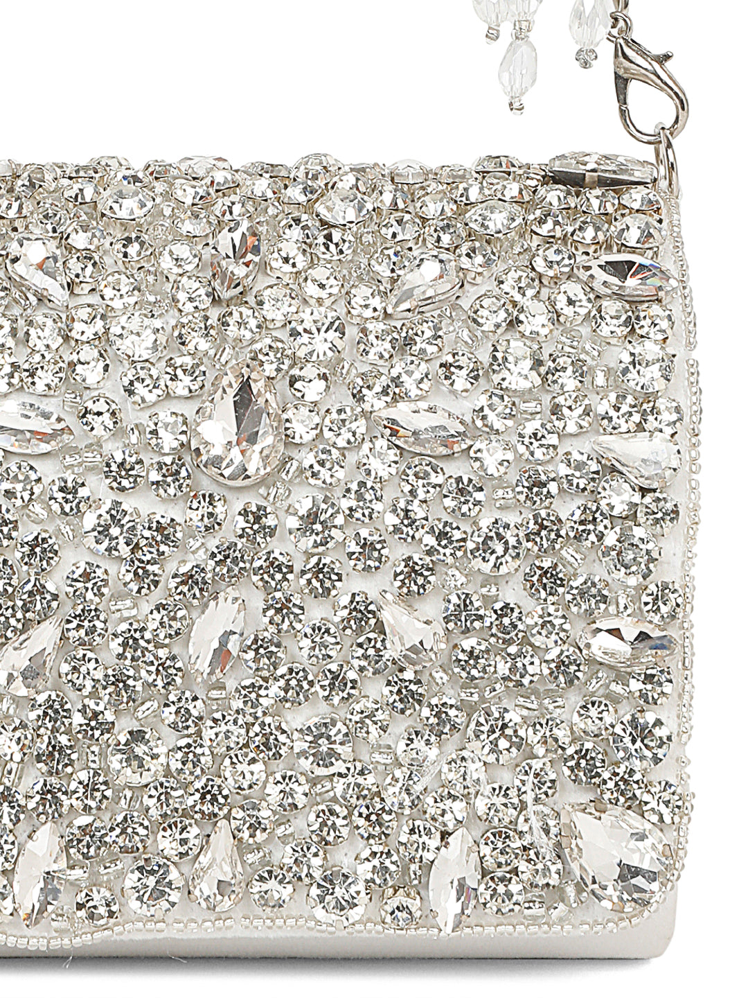 MINI CRYSTAL CLUTCH (ASH WHITE)