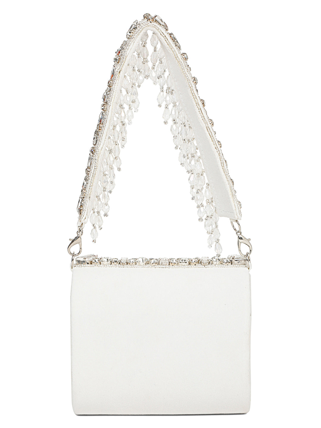 MINI CRYSTAL CLUTCH (ASH WHITE)