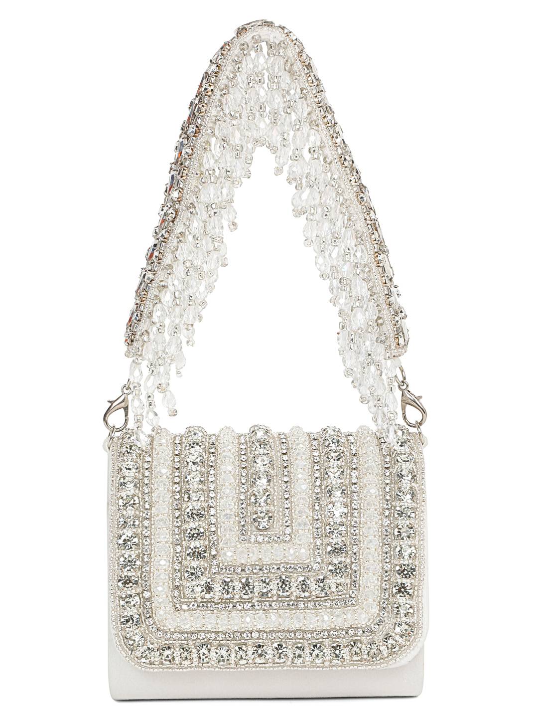 MINI EMBELLISHED CLUTCH (WHITE)