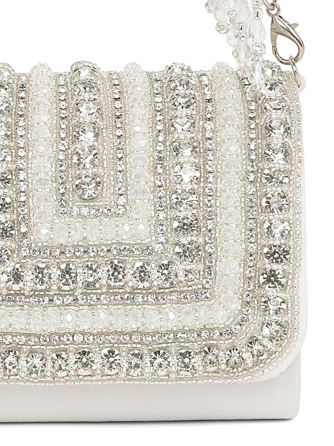 MINI EMBELLISHED CLUTCH (WHITE)