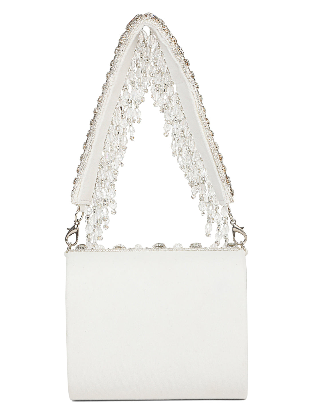 MINI EMBELLISHED CLUTCH (WHITE)