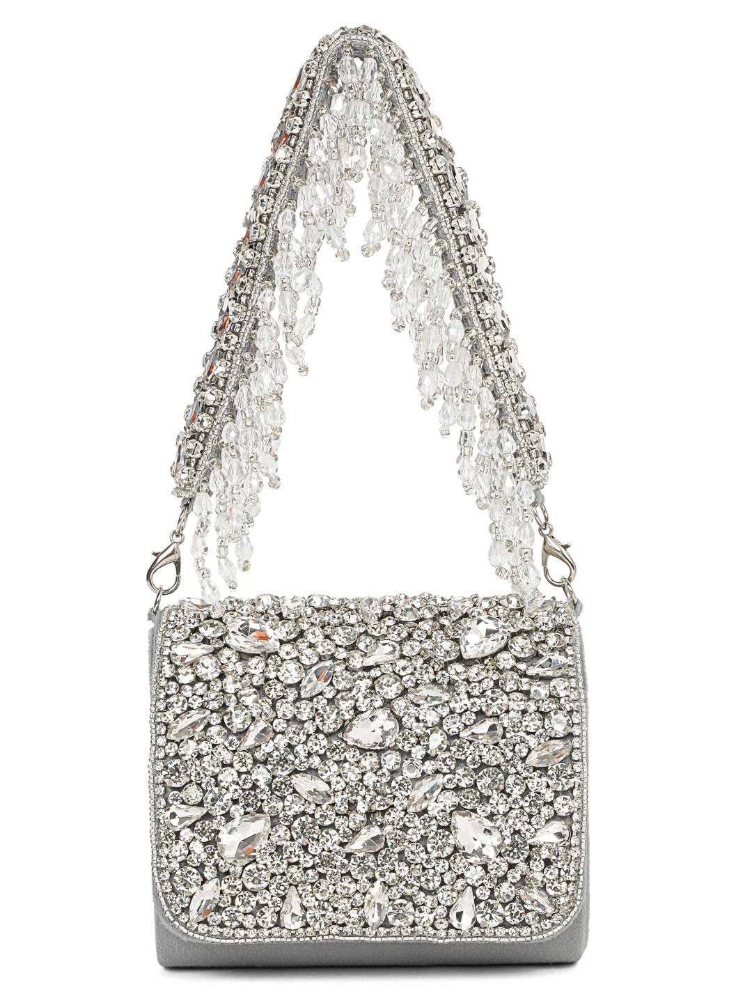 MINI CRYSTAL CLUTCH (LIGHT GREY)
