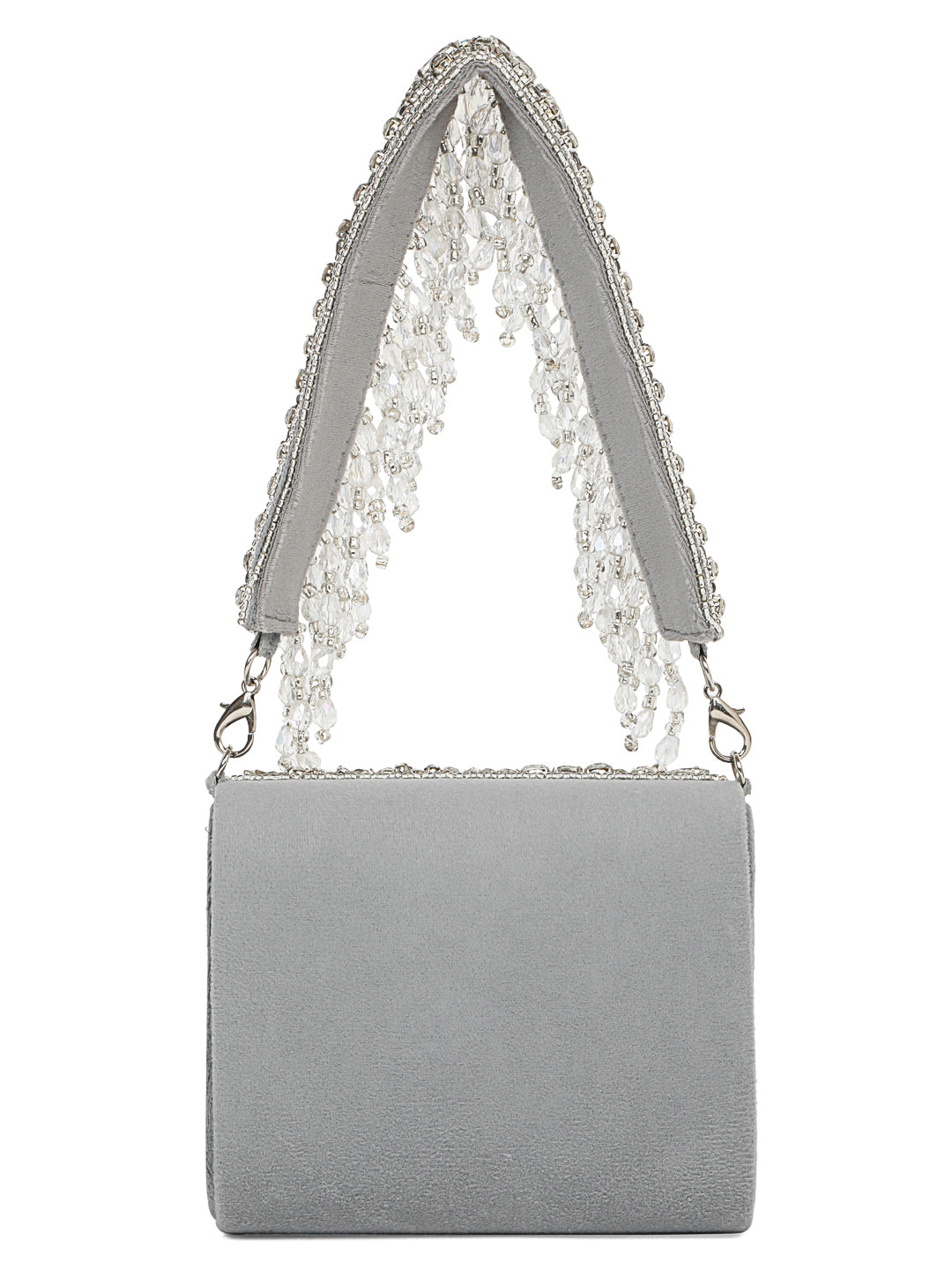 MINI CRYSTAL CLUTCH (LIGHT GREY)