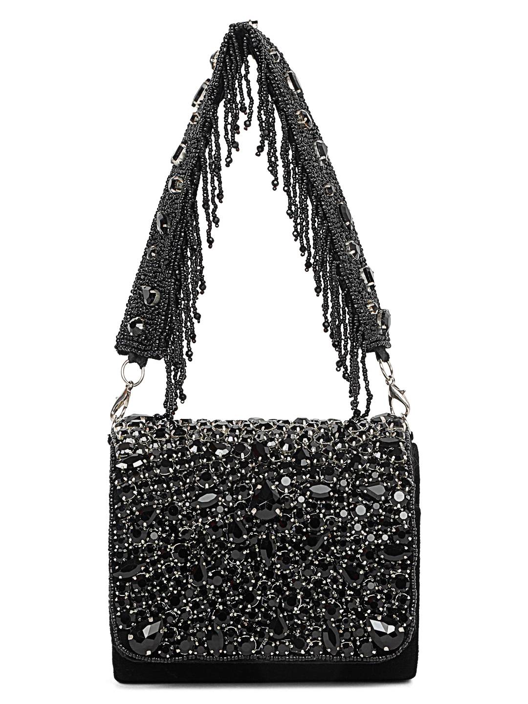MINI CRYSTAL CLUTCH (BLACK)