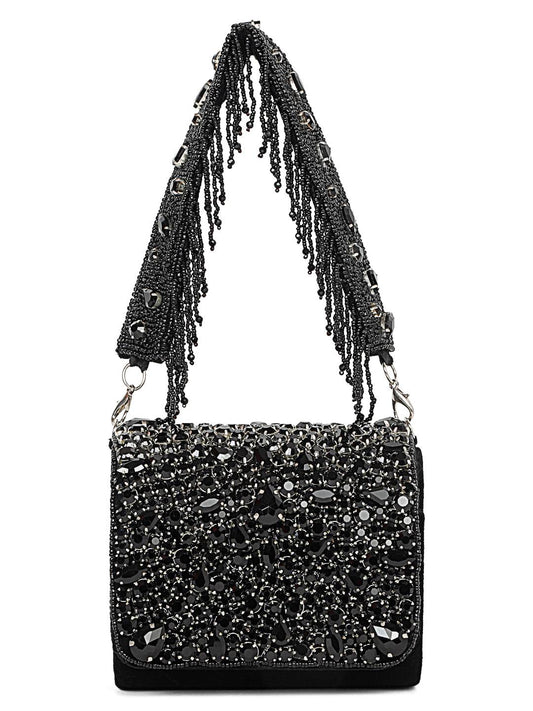 MINI CRYSTAL CLUTCH (BLACK)