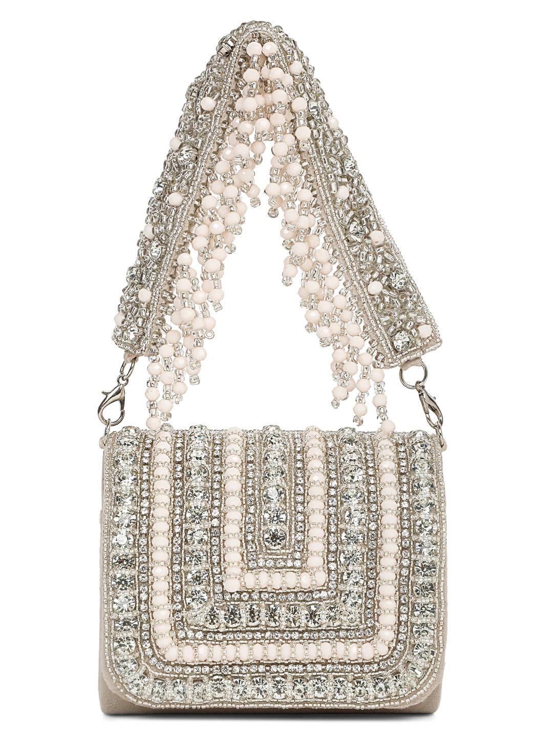 MINI EMBELLISHED CLUTCH (BEIGE)