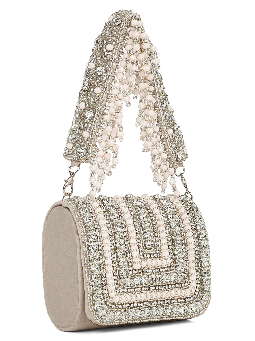 MINI EMBELLISHED CLUTCH (BEIGE)