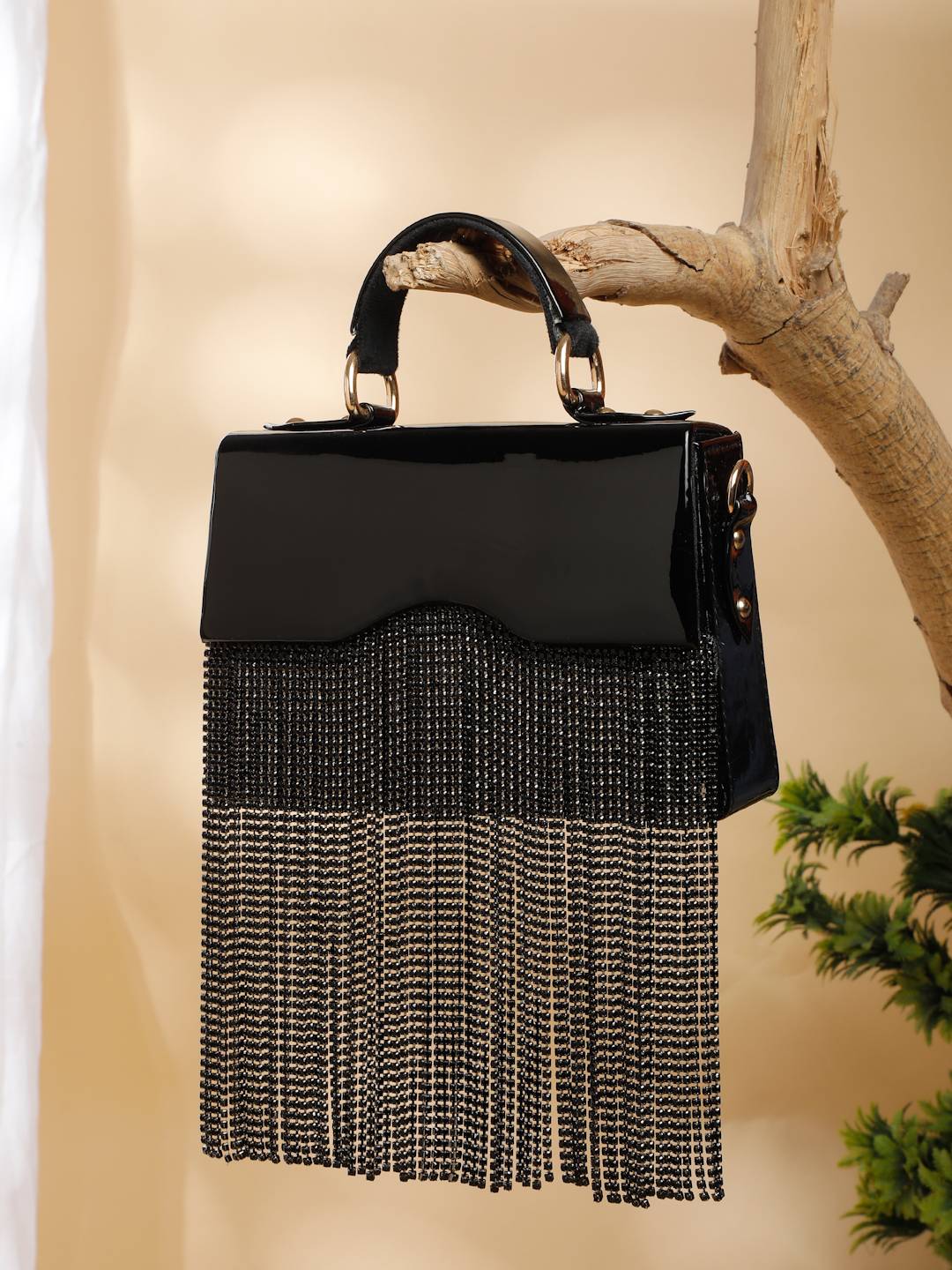 DAZZLE HAND BAG (BLACK)