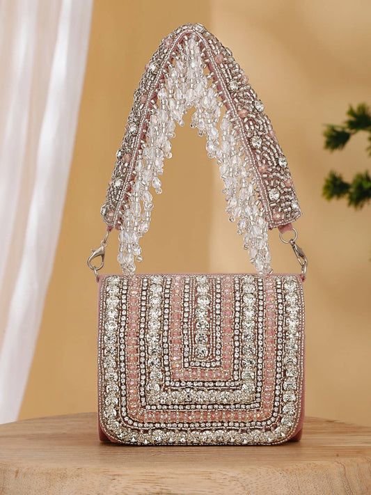 MINI EMBELLISHED CLUTCH (BABY PINK)