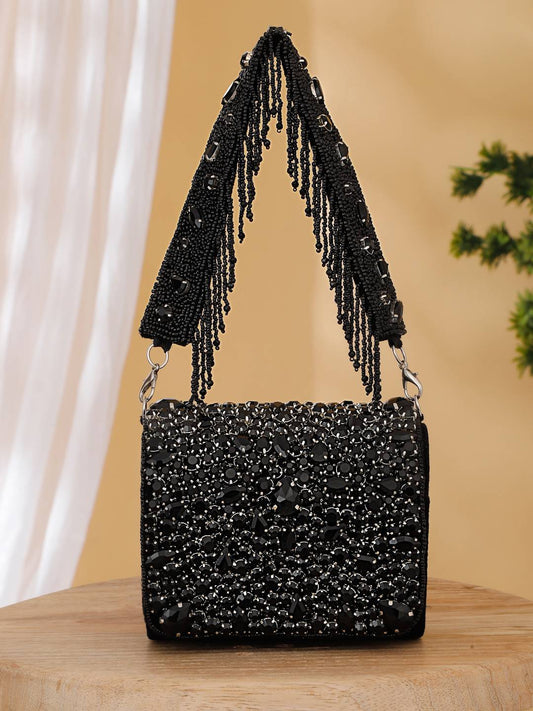 MINI CRYSTAL CLUTCH (BLACK)