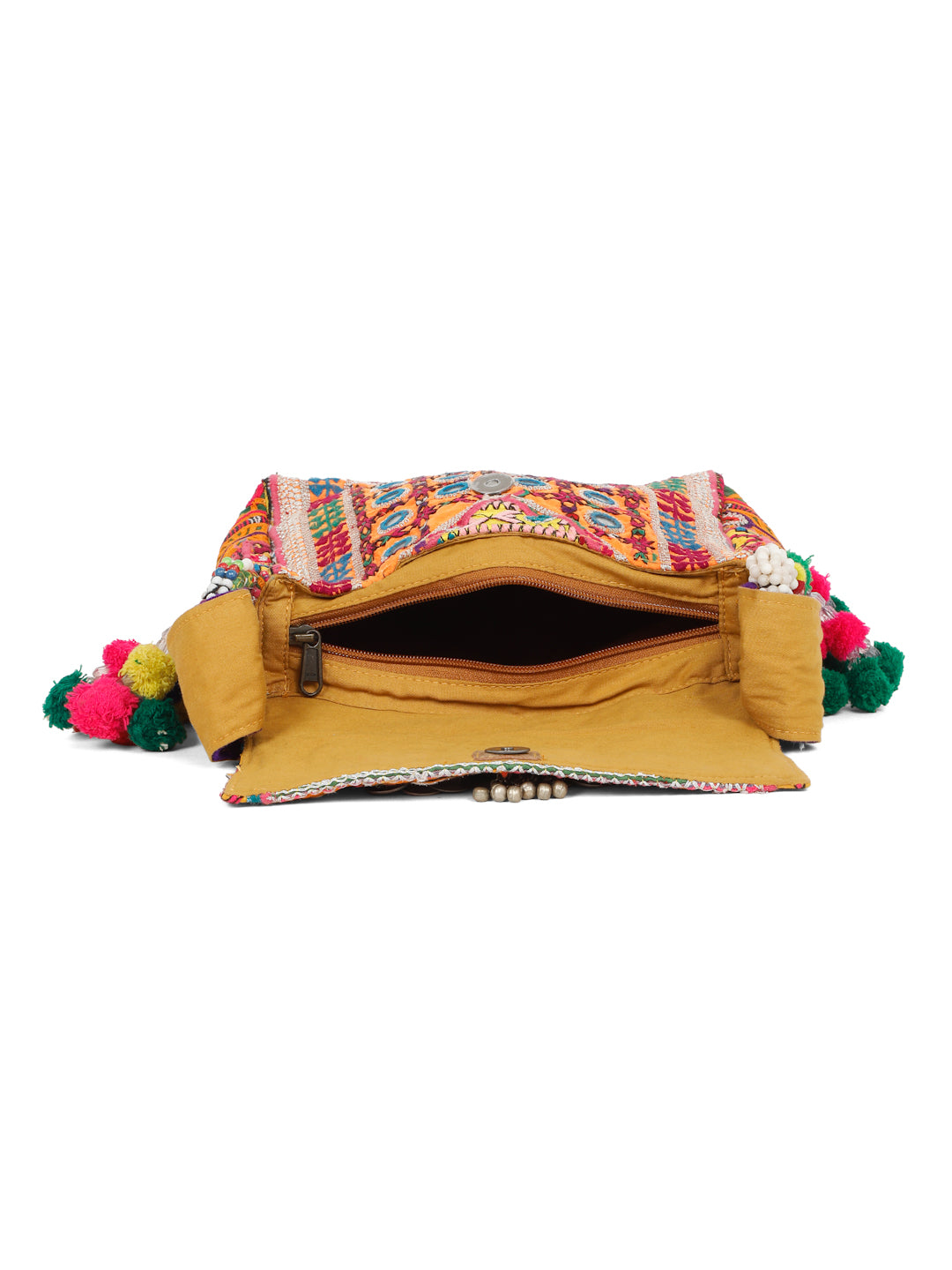 Bohemian Bags- Yellow and Pink Zari Handwork