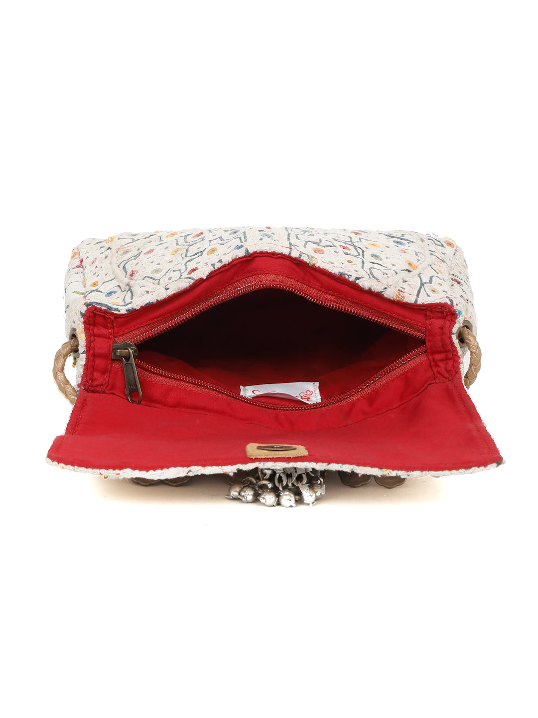 Bohemian Mini Clutch- White
