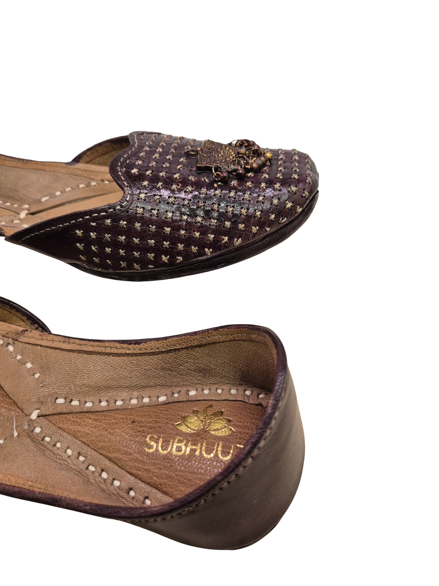 basic Wine colour jutti loafer wine