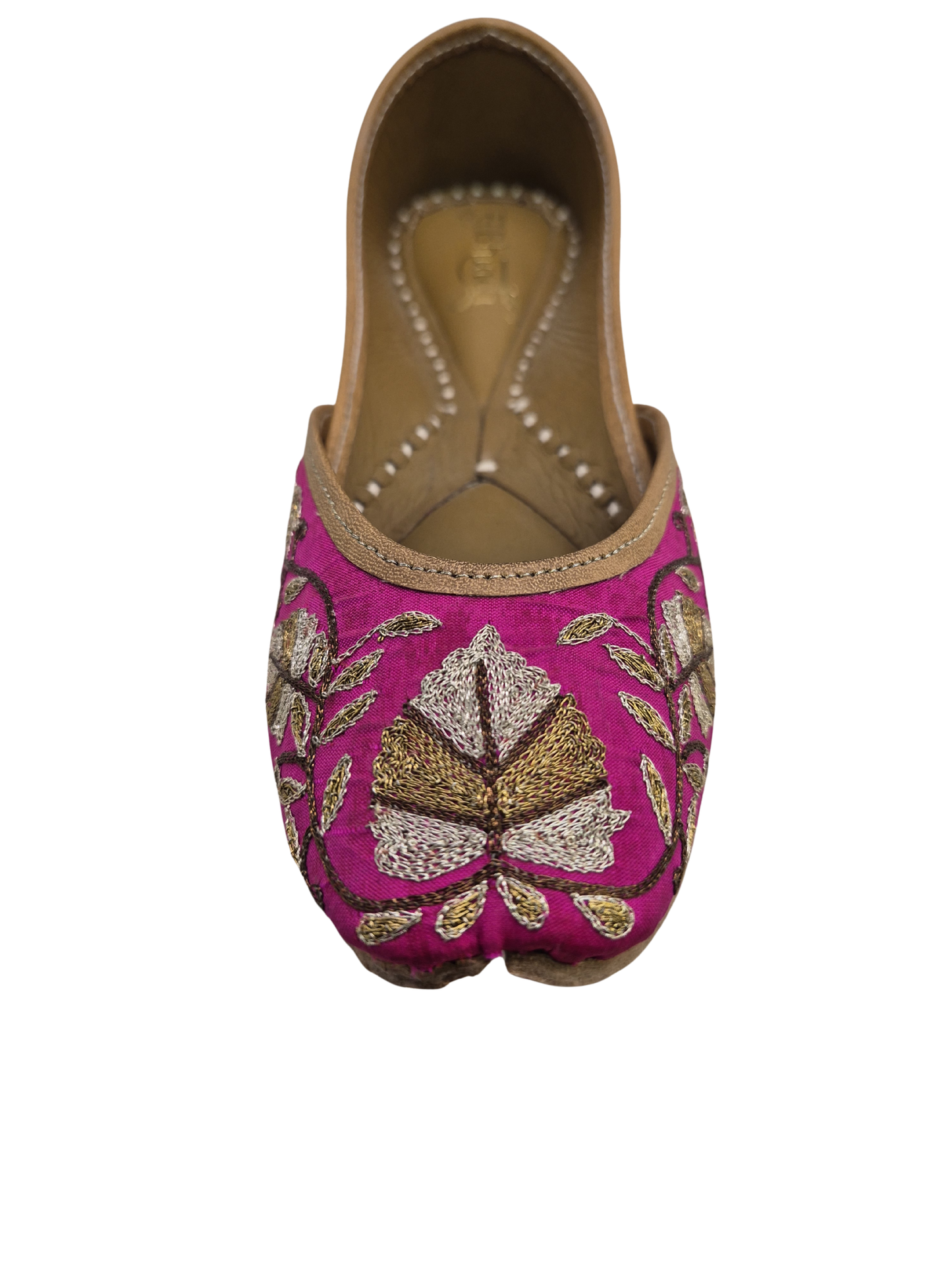 embalished heavy embrodery juttis Kashidakari fusica Pink